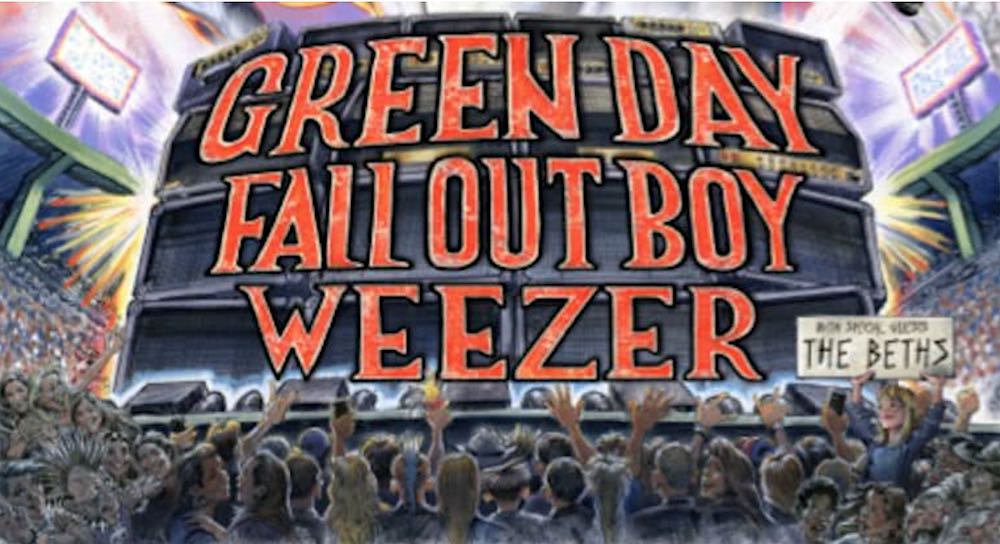 green day, fall out boy, weezer