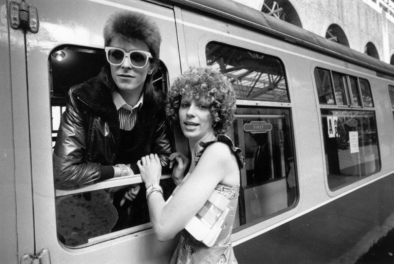 david and angie bowie train