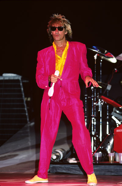 rod stewart hot pink suit