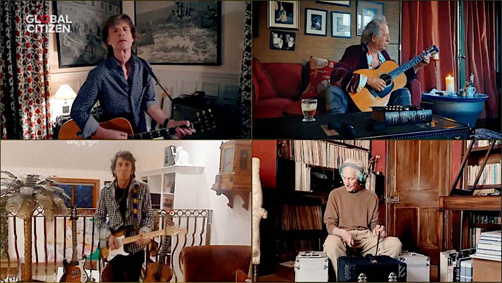 rolling stones, together at home